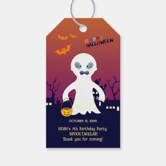 ハロウィン コスチューム 男の子 誕生日 パーティー ギフトタグ (正面)