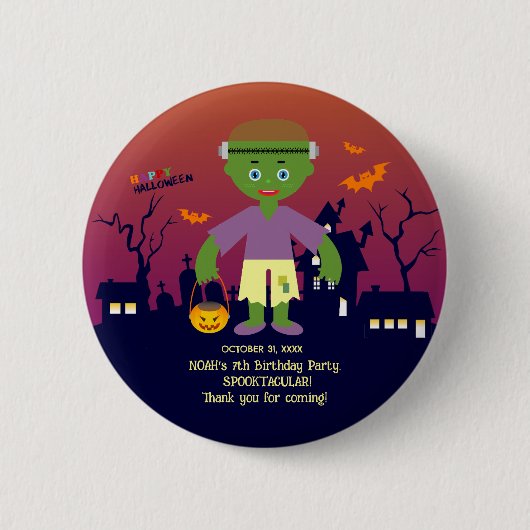 ハロウィン コスチューム 男の子 誕生日 パーティー 缶バッジ (正面)