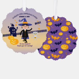 ハロウィン コスチューム 男の子 魔法使い 誕生日 パーティー オーナメントカード