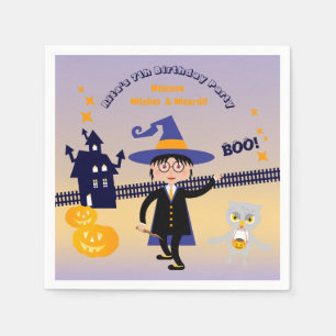 ハロウィン コスチューム 男の子 魔法使い 誕生日 パーティー スタンダードカクテルナプキン