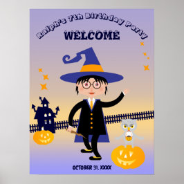 ハロウィン コスチューム 男の子 魔法使い 誕生日 パーティー ポスター