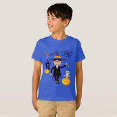 ハロウィン コスチューム 男の子 魔法使い 誕生日 パーティー Tシャツ (正面フル)