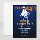ハロウィン コスチューム 誕生日パーティー   招待状 (正面/裏面)
