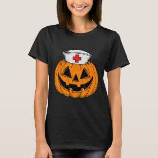 ハロウィン コスプレ かぼちゃ ナース RN CNA ICU Tシャツ