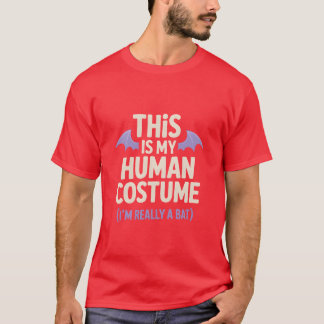 ハロウィン・コスプレ 人間の格好してるけど本当はコウモリ Tシャツ