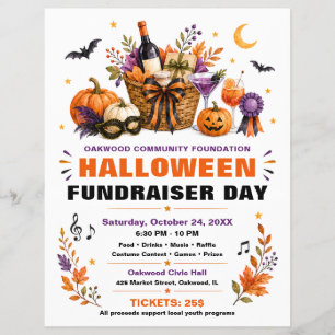 ハロウィン・コミュニティ募金イベントのチラシ チラシ