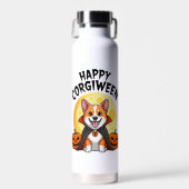 ハロウィン コーギーウィーン、スプーキーコーギー犬 ウォーターボトル (正面)