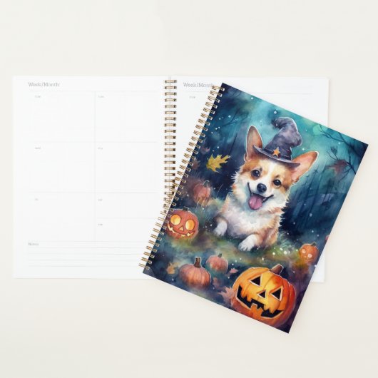 ハロウィン コーギー かぼちゃ おばけ プランナー手帳 (ディスプレー)