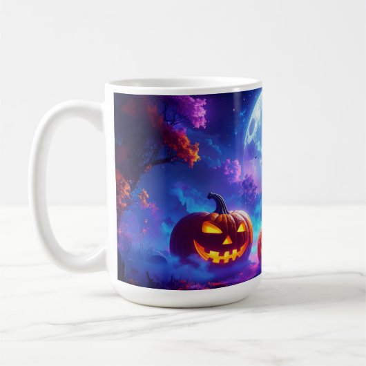 ハロウィン コーヒー、ココア、または紅茶 マグカップ (左)