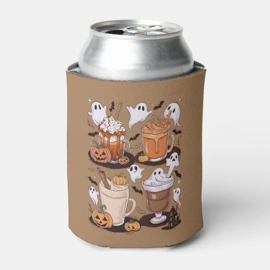 ハロウィン コーヒー 可愛い 秋 アイスコーヒー 愛好家 プレゼント 缶クーラー (缶正面)