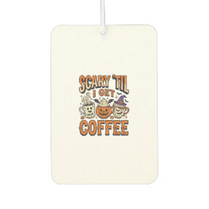 ハロウィン コーヒー 怖いのはコーヒーのせい ヴィンテージTシャツ_ カーエアーフレッシュナー