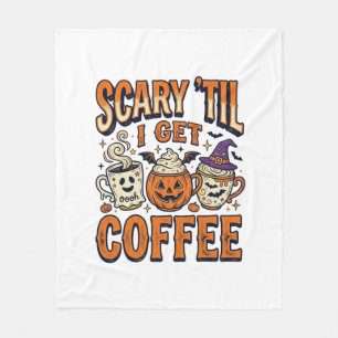 ハロウィン コーヒー 怖いのはコーヒーのせい ヴィンテージTシャツ_ フリースブランケット