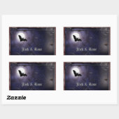 ハロウィン/ゴシック様式小さいステッカーのテンプレート 長方形シール (シート)