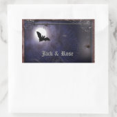 ハロウィン/ゴシック様式小さいステッカーのテンプレート 長方形シール (バッグ)