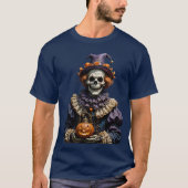 ハロウィン ゴシック スケルトン ピエロ Jack-O Tシャツ (正面)