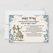 ハロウィン ゴシック スケルトン 詳細情報カード 招待状 (正面)