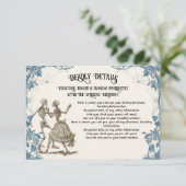 ハロウィン ゴシック スケルトン 詳細情報カード 招待状 (スタンド正面)