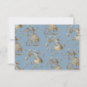 ハロウィン ゴシック スケルトン 詳細情報カード 招待状 (裏面)