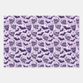 ハロウィン ゴシック パープル ワンダー ラッピングペーパーシート (正面2)