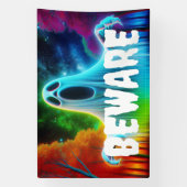 ハロウィン ゴーストに気をつけろ 横断幕 (縦)