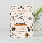 ハロウィン・ゴーストのおばけパーティー 招待状 (スタンド正面)