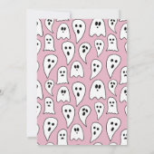 ハロウィン ゴーストパーティー ピンク 招待状 (裏面)