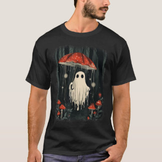 ハロウィン ゴースト キノコ スプーキー シーズン コテージコア Tシャツ