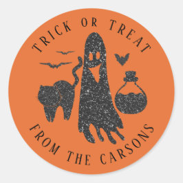 ハロウィン ゴースト キャット バット 毒瓶 魔女 ラウンドシール