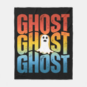 ハロウィン ゴースト ゴースト ゴースト フリースブランケット (正面)