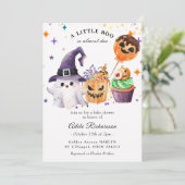 ハロウィン ゴースト パンプキン カップケーキ 招待状 (スタンド正面)