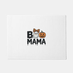 ハロウィン ゴースト パンプキン ママ Tシャツ デザイン お母さん ドアマット