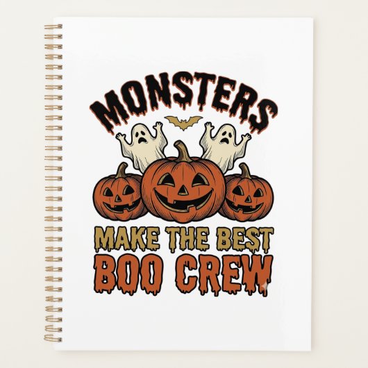 ハロウィン ゴースト パンプキン ヴィンテージ 彫刻 面白い Tシャツ プランナー手帳 (正面)