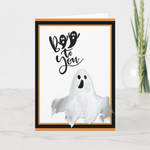 ハロウィン ゴースト ブー あなたへ かわいい 面白い カード