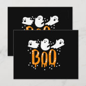 ハロウィン ゴースト ブー かわいい ポストカード (正面/裏面)