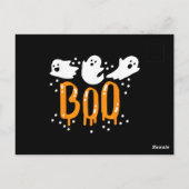 ハロウィン ゴースト ブー かわいい ポストカード (裏面)