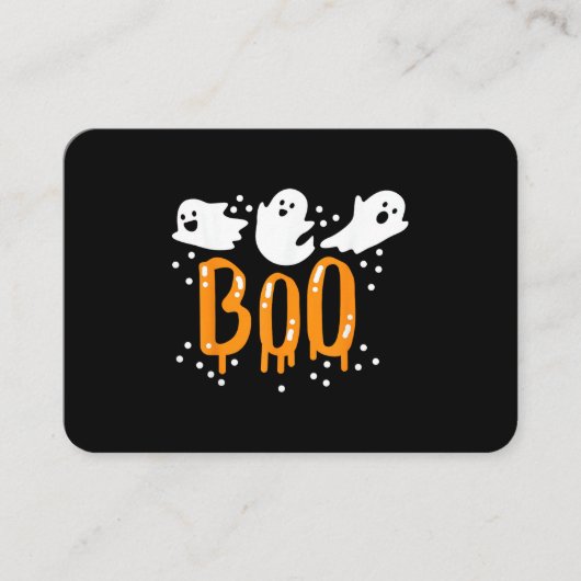 ハロウィン ゴースト ブー 可愛い 名刺 (正面)