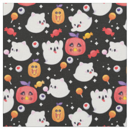 ハロウィン ゴースト 猫 かぼちゃ キャンディー スプーキー かわいい ファブリック