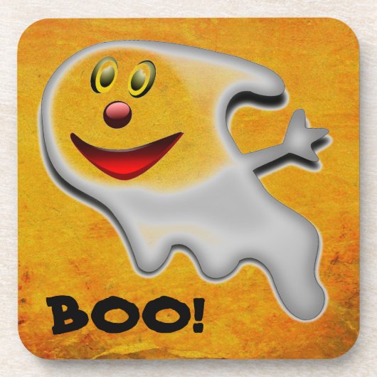 ハロウィン ゴースト 硬質プラスチック コースター (正面)