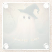 ハロウィン/ゴースト/秋/幻想的な装飾品 ガラスコースター (裏面)