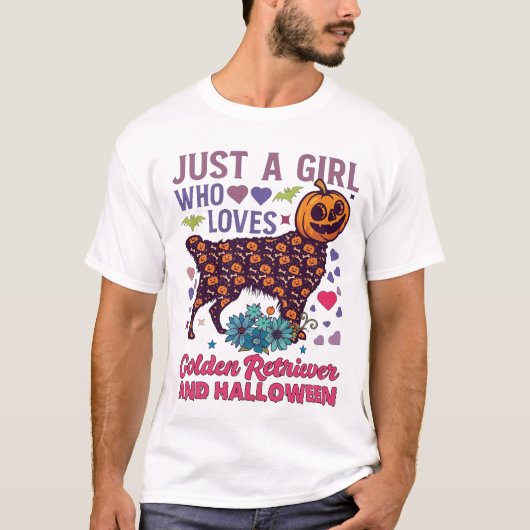 ハロウィン ゴールデンレトリバー_1 Tシャツ (正面)