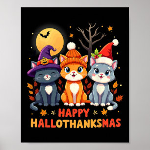 ハロウィン サンクスギビング クリスマス ハッピー ハロサン ポスター