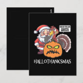 ハロウィン・サンクスギビング・クリスマス ポストカード (正面/裏面)
