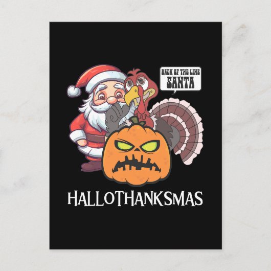ハロウィン・サンクスギビング・クリスマス ポストカード (正面)