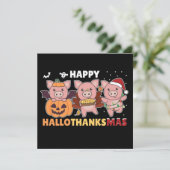 ハロウィン・サンクスギブス・マス豚のクリスマス招待状 招待状 (スタンド正面)