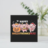 ハロウィン・サンクスギブス・マス アクソロトル クリスマス アクソロトルたち 招待状 (スタンド正面)