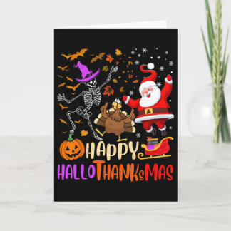 ハロウィン・サンクスギブス・マッシュ Skeleton Pumpkin Turkey Santa カード