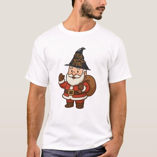 ハロウィン サンタクロース トリック オア トリート Tシャツ (正面)