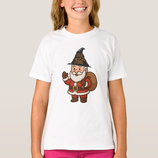 ハロウィン サンタクロース トリック オア トリート Tシャツ (正面)