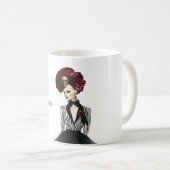 ハロウィン サーカス ハット ドクロ 女性 コーヒーマグカップ (正面右)