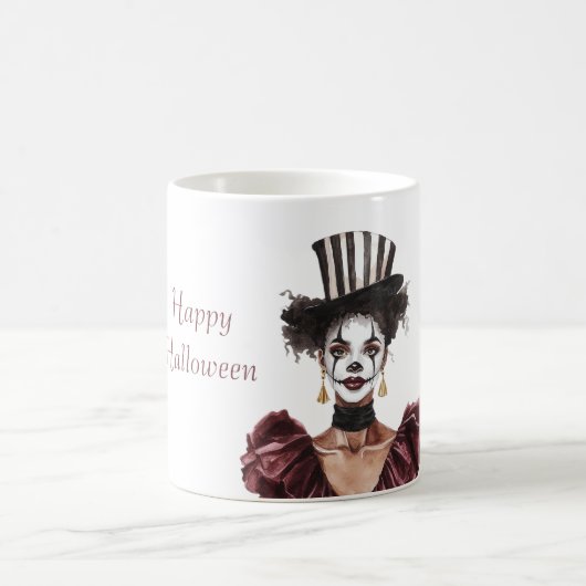 ハロウィン サーカス ハット 女性用 コーヒーマグカップ (中央)